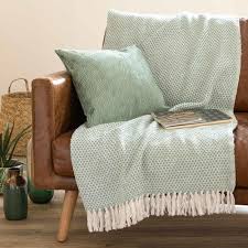 Linge Deco Algodon Verde Verde Menta Colchas