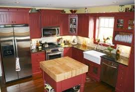30 Beautiful Mobile Home Kitchen Cabinet Colors In 2020 Red Country Kitchens Red Kitchen Cabinets Mobile Home Kitchen Cabinets