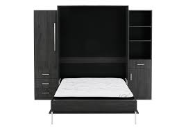 Lit Mural Escamotable Gris Fonce 2 Places Double Lits Favorable A Acheter Dans Notre Magasin