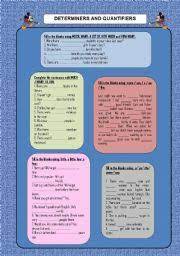 The early morning fishing trip turns into a time of sharing and caring for the dog. Determiners And Quantifiers Esl Worksheet By Aloga