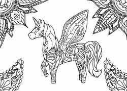 Kostenloses Ausmalbild Einhorn Die Gratis Mandala Malvorlage Einfach Ausdrucken Und Ausmale Horse Coloring Pages Unicorn Coloring Pages Mandala Coloring Pages