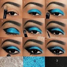 Black And Light Blue Eyeshadow Looks Step By Step Eye Makeup Pics My Collection Eye Makeup Pictures Blue Eye Makeup Eye Makeup