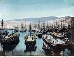 Vue Sur Les Mats Des Voiliers Du Port De Genes Vers 1850 Photo D Alfred Noack Genes Photos Voilier