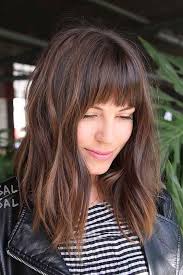 You don't need a curling iron to get wavy ends. 30 Non Boring Ways To Wear A Lob Haircut Long Bob Haircut With Bangs Picture2 See More Http Love Haircuts For Frizzy Hair Hair Styles Long Hair Styles