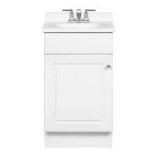 More storage and counter space. Project Source 19 In White Single Sink Bathroom Vanity With White Cultured Marble Top In The Bathroom Vanities With Tops Department At Lowes Com