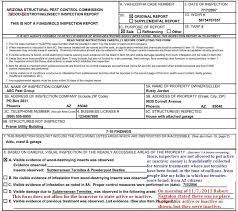 Termite inspector / pest control inside sales arrow extermin. Az Wdi Termite Form Elwald