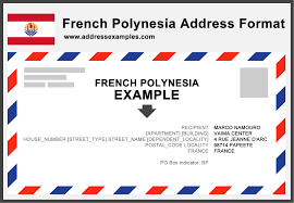 French Polynesia Address Format Addressexamples Com