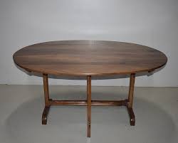 Grande Table Vigneronne Ovale En Noyer Xixe Antiquites Lecomte
