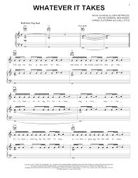 This imagine piano sheet music is made especially for beginners who look for an easy way to play this song in a convincing way. Imagine Dragons Whatever It Takes Sheet Music Download Printable Pdf Pop Music Score For Very Easy Piano 253408