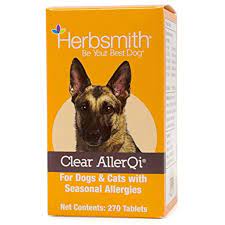Herbsmith Clear Allerqi A Allergy Aid For Cats And Dogs A Pet Allergy Support A Anti Itch Pills For Dogs And Cats A 270 Pet Allergies Allergies Dog Cat