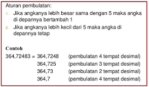 Membulatkan Bilangan Pecahan Desimal Mikirbae Com