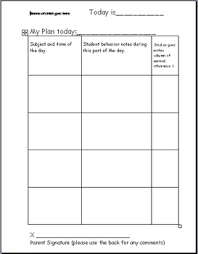 Daily Behavior Plan Tracking Chart Primary Grades