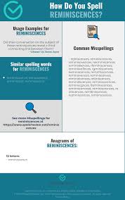 Correct Spelling For Reminiscences Infographic Spellchecker Net