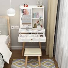 Diy dressing table 2 floating shelves crates seat and mirror. Gte Bedroom Nordic Dressing Vanity Table Simple Dresser With Mirror Meja Solek D60 Ù…ÙŠØ¬Ø§ Ø³ÙˆÙ„ÙŠÙ‚