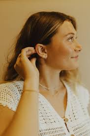 Dainty Silver Earrings // Amelie Hoops