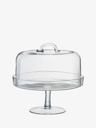 The banquet plateau glass dome cake stand is a simple and sophisticated cake stand that'll let your creations do the talking! Cakestand Dome 26 5cm Clear Serve Collection Lsa Tableware