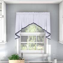 Add to favorites check gingham navy blue, royal blue, and light blue and white swag valance 80 wide 36 long by 12 middle lined. Fishtail Swag Curtains Wayfair
