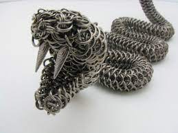 Rattle Snake Chainmail Sculpture Gallery Chain Mail Chainmaille Chain Maille Jewelry
