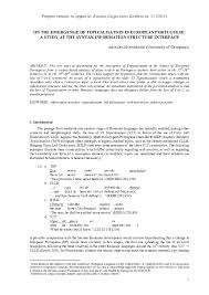 Contact id uffaqzahra123@gmail.com only for professional use. Pdf On The Emergence Of Topicalisation In European Portuguese A Study At The Syntax Information Structure Interface Aroldo Andrade Academia Edu