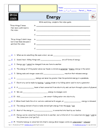 Students love to watch the science guy make learning fun. Worksheet For Bill Nye Energy Video Differentiated Worksheet Video Guide