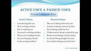 Keep in mind that it is not common in written english to change the active sentences from present perfect progressive, past perfect progressive, and future perfect progressive tenses into passive sentences in written english, but they could be rarely changed in spoken english. Present Continuous Passive Voice Video Dailymotion