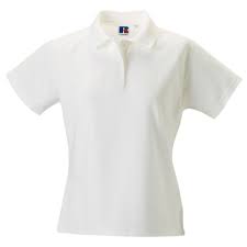 Patte de boutonnage 5 boutons. Polo Manches Courtes Femme Couleur White Label Blouse Net