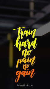 Train Hard No Pain No Gain Quotesbook