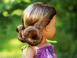 American Girl Doll Hairstyle Low Mini Buns American Girl Hairstyles American Girl Doll Hairstyles Doll Hair
