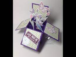 I was getting sick of the cheaply made garbage that was being many card boxes are made from thin cardboard or card stock. Stampin Up Card In A Box Explosion Card Youtube