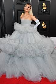 Ariana Grande Gray Strapless Ball Gown 2020 Grammys Red Carpet Thecelebritydresses Send me your collection ♡ the water dries up, and the moon stops shining stars fall and the world goes blind.🖤.