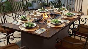 Dining Room Dining Table Outdoor Dining Table With Fire Pit Patio Set Built Inside Patio Dining Table With Fire Pit Table Outdoor Fire Pit Fire Pit Materials