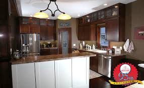 Sutherlands home improvement stores carry everything you need to make your home remodel project easy including prefinished cabinets and more. These Kitchen Cabinets Prefinished In Brindle Stain Are A Perfect Accent To Help Set Off The Birch Island Cabinets That Are Pr Kitchen Cabinets Kitchen Formica