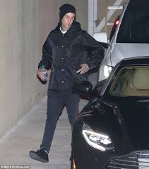 Kourtney kardashian just made things instagram official with travis barker. Kourtney Kardashian Heads To Hillsong Church Service With Travis Barker Daily Mail Online