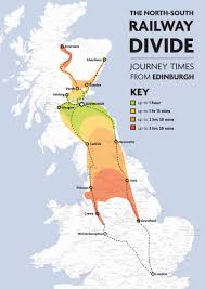 But the line is south of newcastle as geordies speak a language as unintelligible as welsh. The North South Railway Divide Rail Revolution Needed To Cut Journey Times Going North Transform Scotland