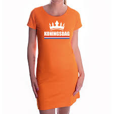 Knip de witte kroon uit. Koningsdag Jurkje Met Witte Kroon Oranje Voor Dames Partyshopper Oranje Artikelen Winkel