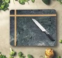 Eco-Friendly Marble Cheese Board Set Crafted Green Marble Chopping Block  Charcuterie Tray for Kitchen Use Wooden Serving Tray