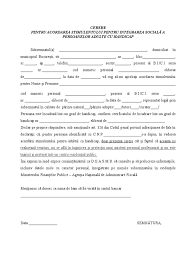 Actele necesare pentru obtinerea prestatiilor sociale. Cerere Adulti Handicap 1 Docx