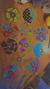Painted Cds Indie Room Decor Diy Canvas Art Diy Canvas Art Painting