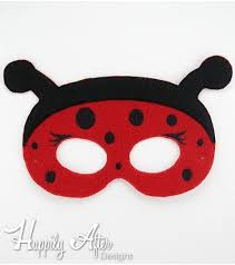 Ladybug Mask Ith Embroidery Design Ith Embroidery Designs Felt Mask Embroidery Designs