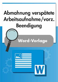 Mustervorlagen abmahnung fehlverhalten beim kunden. Abmahnung Verspatete Arbeitsaufnahme Vorzeitige Beendigung Vorlage Muster Checkliste