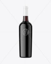 Dark Glass Red Wine Bottle Mockup In Bottle Mockups On Yellow Images Object Mockups