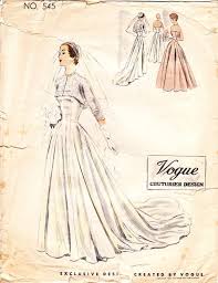 Vintage 1950s Bridal Dress And Bolero Sewing Pattern Vogue Vintage Wedding Dress Pattern Diy Wedding Dress Patterns Wedding Dress Patterns