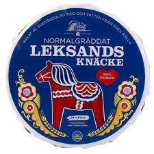 Så gott som hela sveriges befolkning äter knäckebröd. Round Arkiv Leksands Knackebrod