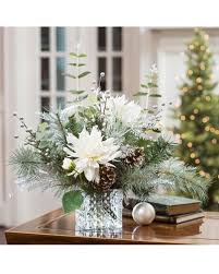 Frozen Holidaysilk Flower Centerpiece Christmas Flower Arrangements Christmas Floral Arrangements Christmas Flowers