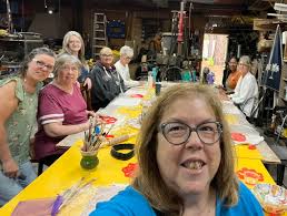 Elementary kids create garden art