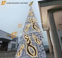 LED Outdoor Holiday Decoration 3D Christmas Tree Motif Lights for Commercial
