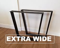 The extra wide massage table is made in the u.s. Pair Of Extra Wide Table Legs Metal Table Legs Trapezoid Table Legs 3x1 Dining Table Legs Kitchen Table Metal Table Legs Metal Table Dining Table Legs