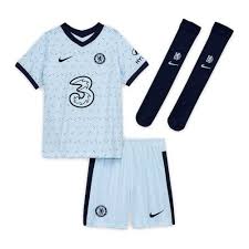 Inspired by london's long association with master tailors and their exquisite craftsmanship, the blues' new home jersey ventures into the realm of statement shirting: Nike Kids Chelsea Fc 20 21 Away Kit Light Blue