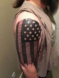 Black And Grey American Flag Tattoo Sleeve Pin On Tattoos