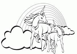 Unicorn and rainbow coloring pages. Unicorn Rainbow Coloring Pages Coloring Home